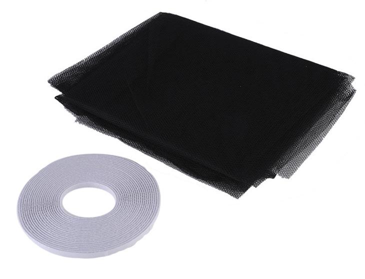 Černá moskytiera okenní síť proti hmyzu 180x150cm