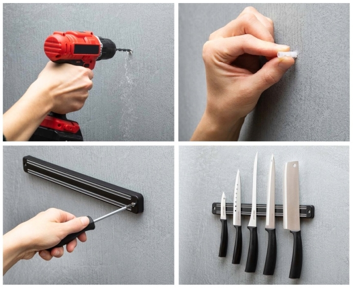 Magnetická lišta držák na nože 48 cm do kuchyně