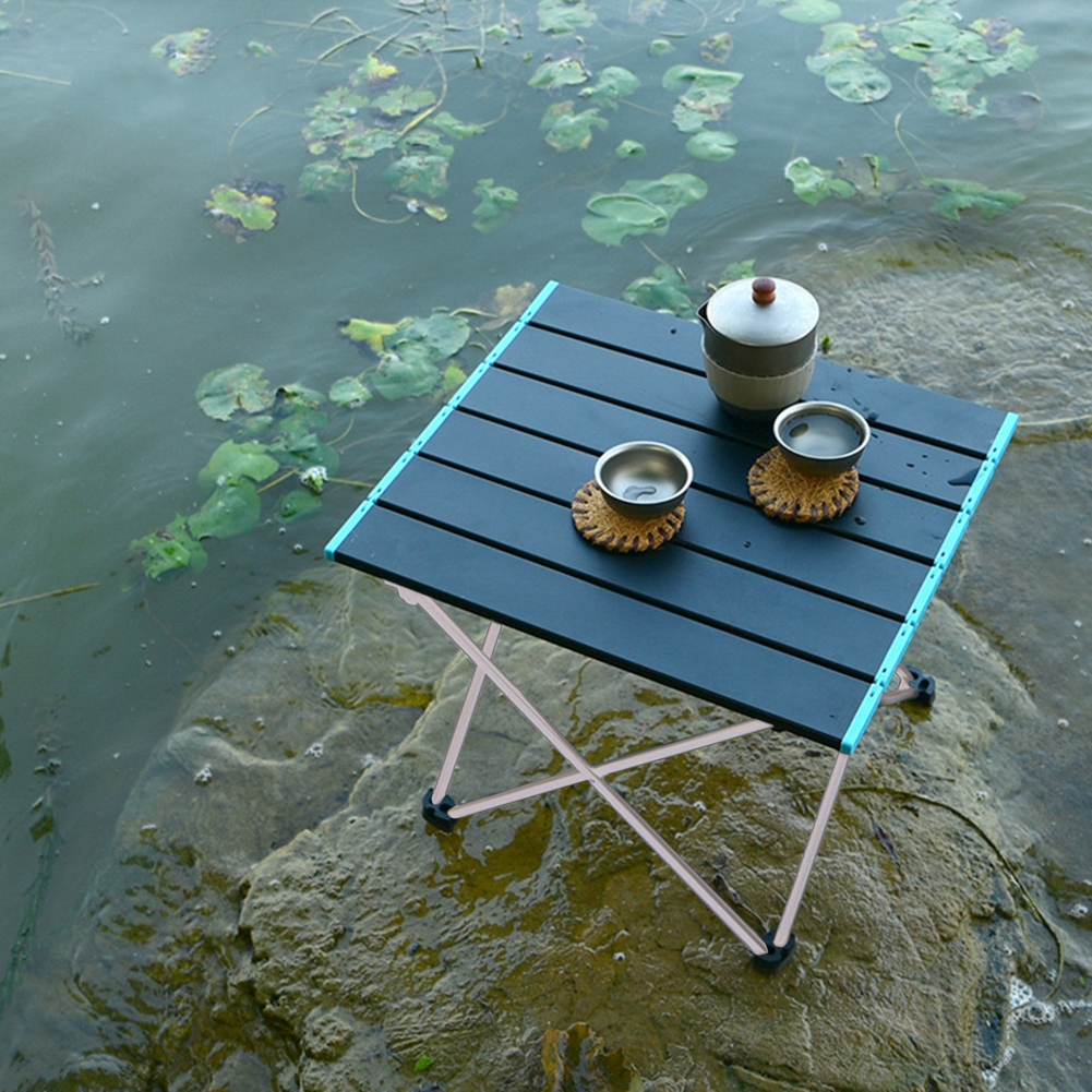 Přenosný zahradní stůl skládací stolek kempingový 56 cm