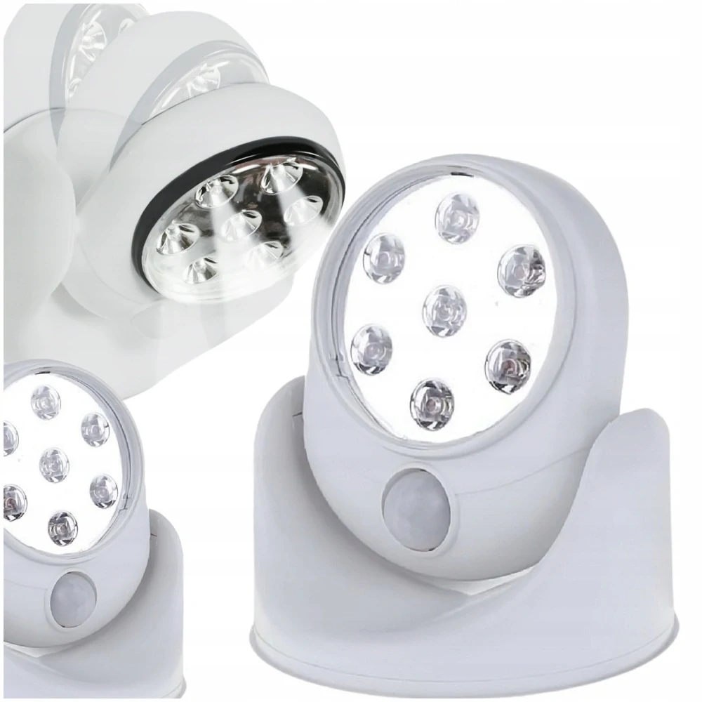 Led lampa s pohybovým senzorem napájená z baterií bezdrátová, 360°C 4 x AA