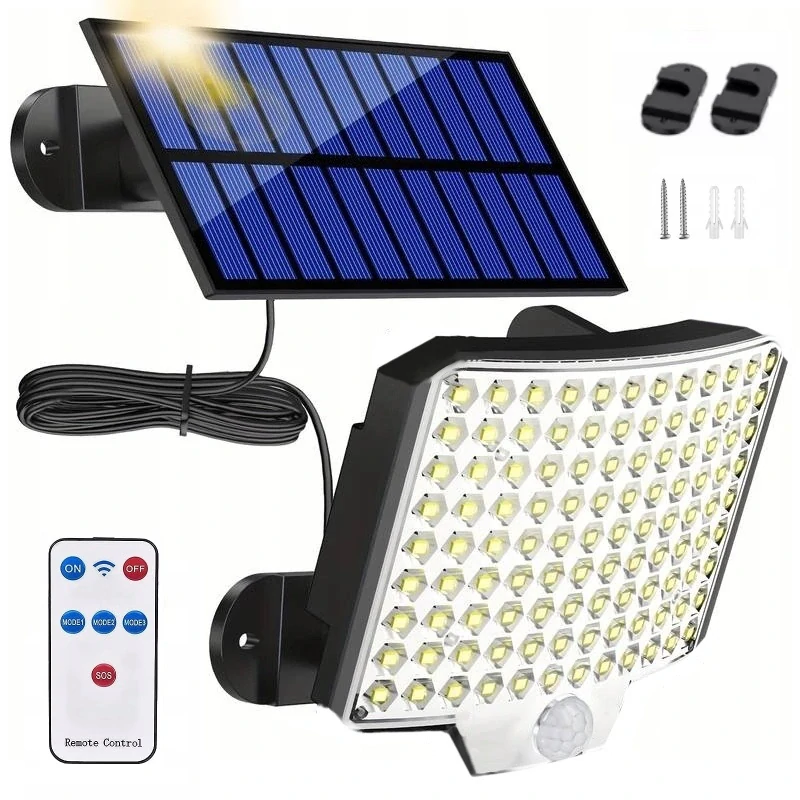 Solární venkovní 108 LED osvětlení pohybový senzor vodotěsní
