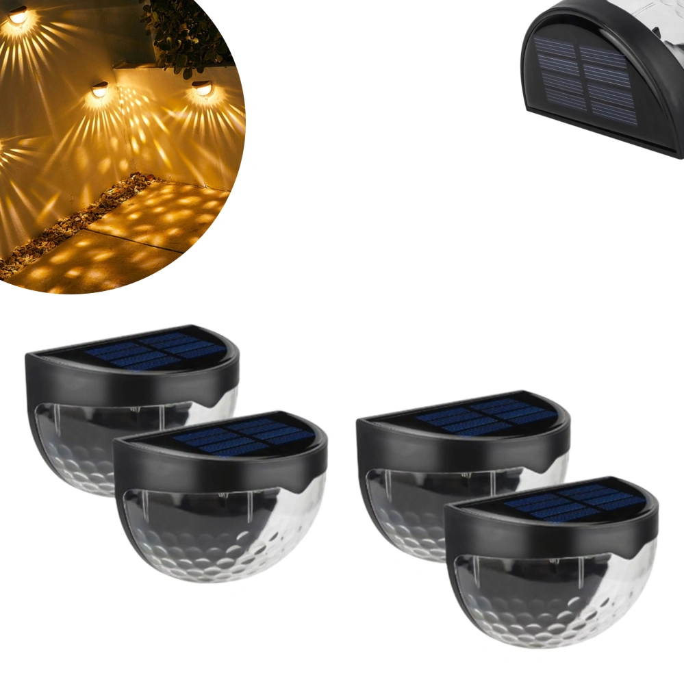 Nástěnné zahradní solární LED svítidlo na fasádu 4 ks, teplá bílá