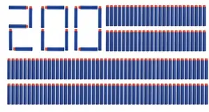 200 kusu náhradní šipky náboje pro Nerf Elite