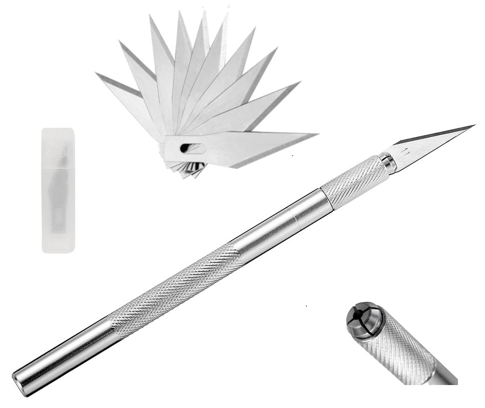 Řemeslnický skalpel + sada 8 čepelí