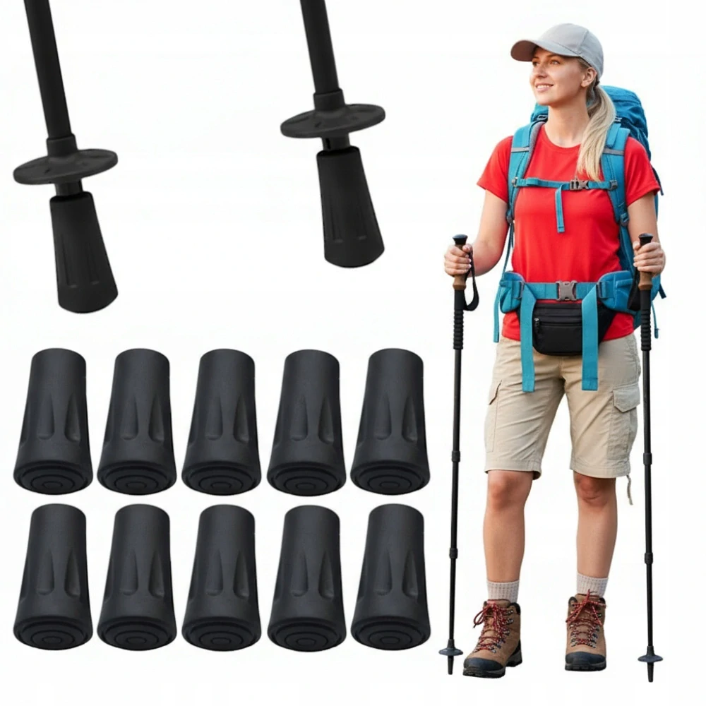 10 x koncovky náhradní díl patky na trekingové hole set guma