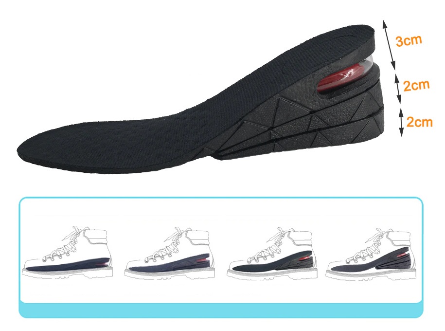 Zvyšující vložky do bot se vzduchovou patou + podpatěnky 