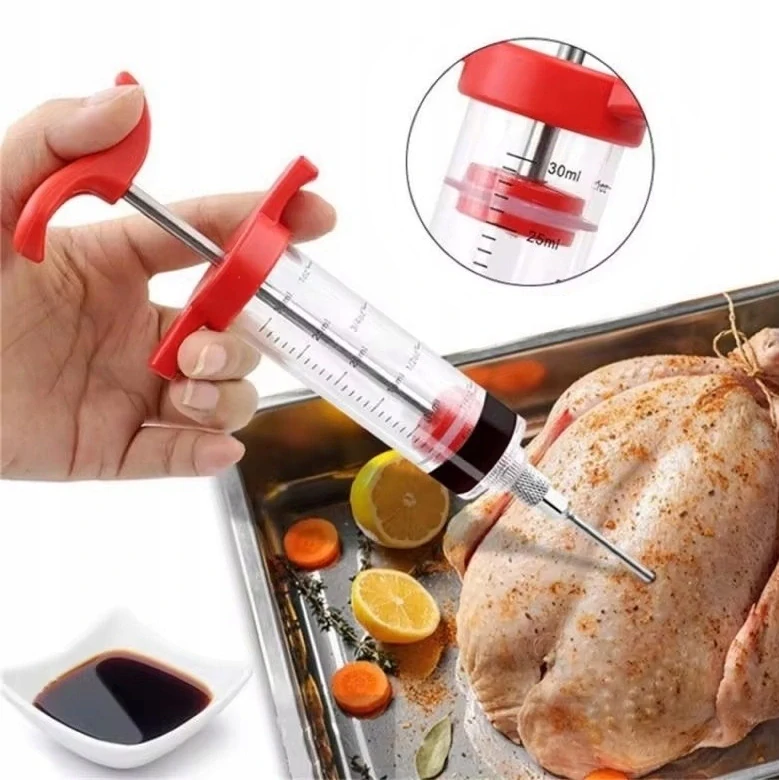 Masový injektor 30ml stříkačka na maso, šunku a uzeniny + jehla