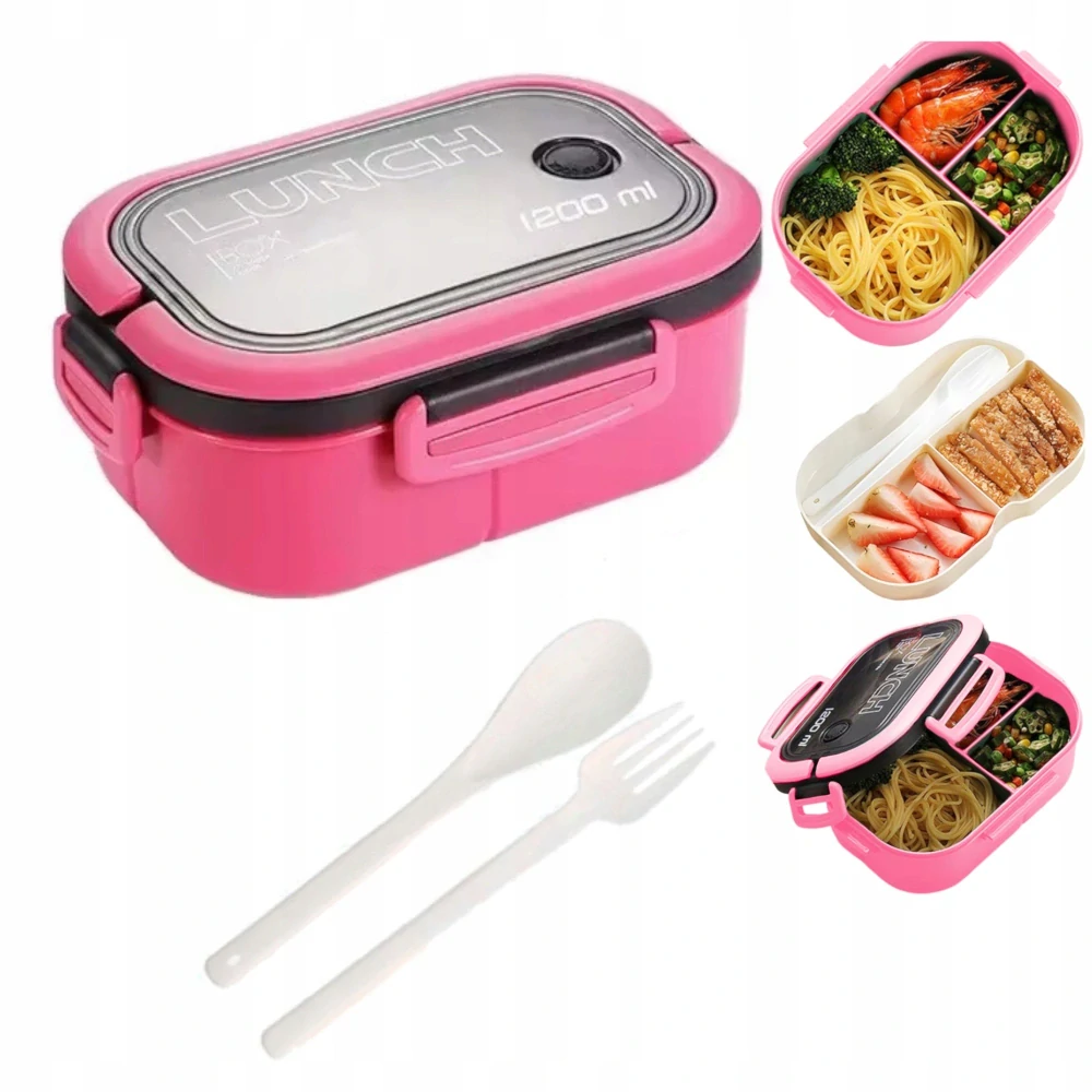 Nosič na jídlo s přihrádkami obědový svačinový box 1200 ml