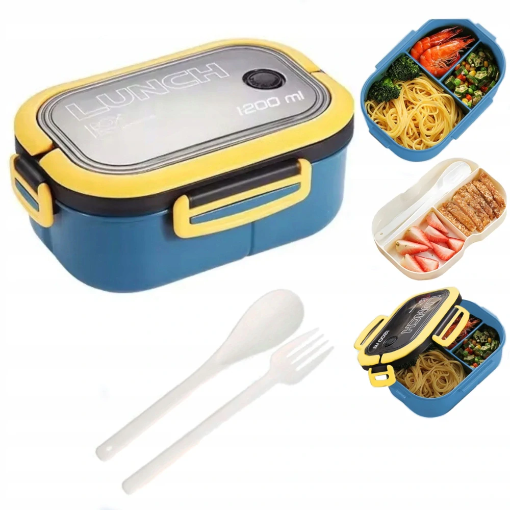 Nosič na jídlo s přihrádkami obědový svačinový box 1200 ml