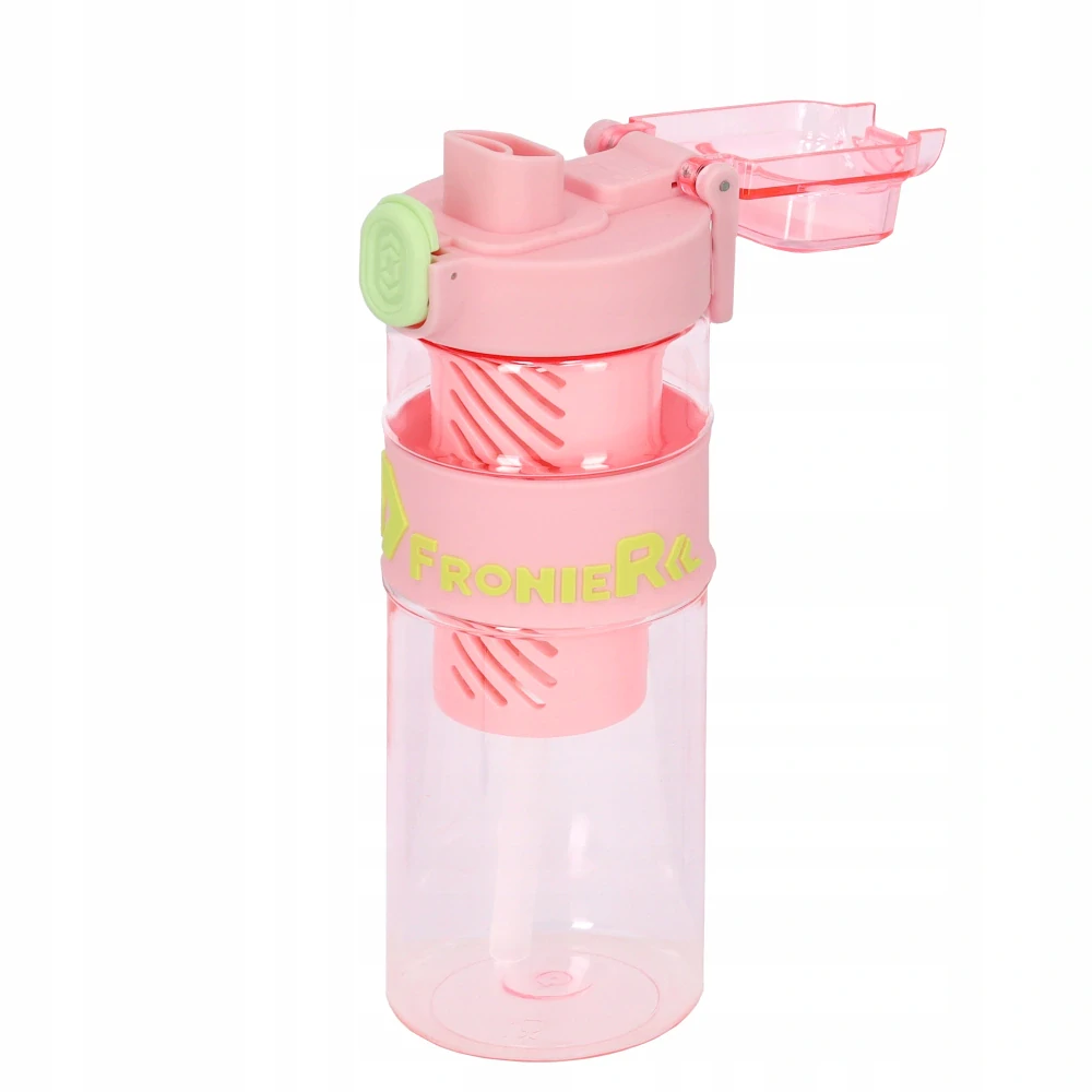 Láhev na vodu s ovocem 650 ml s vložkou na led a brčkem