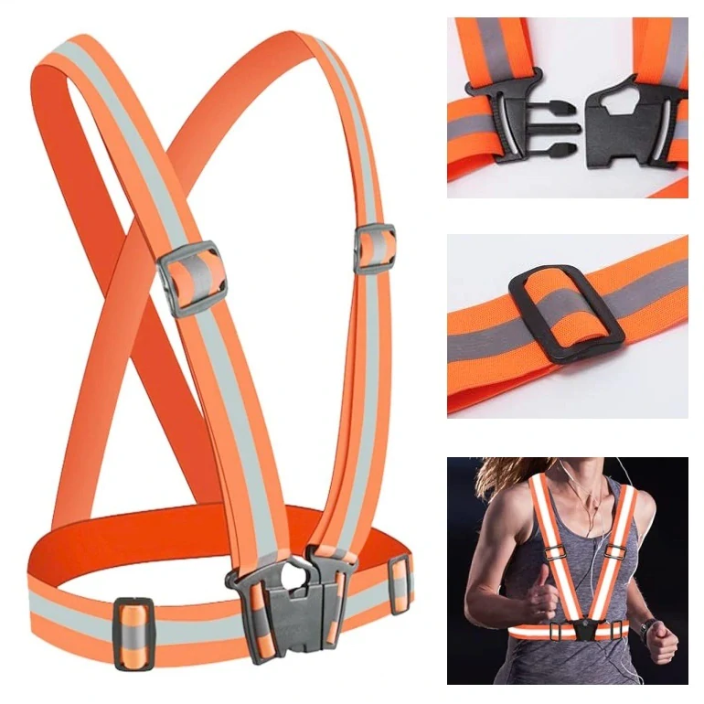 Reflexní šle popruhy kšandy oranžové