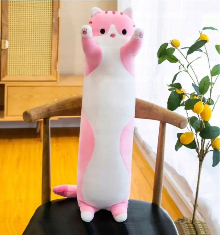 Roztomilý plyšový polštář dlouhá kočka 50cm