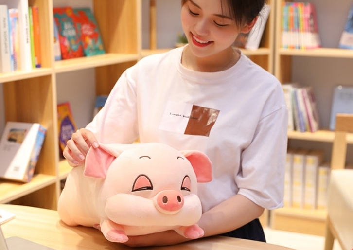 Roztomilý plyšový polštář maskot prasátko