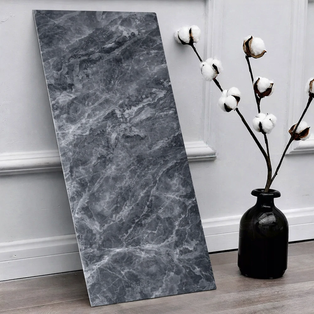 Panele samolepicí tmavě seda mramorová pěnová tapeta nástěnné 30x60cm 10 ks