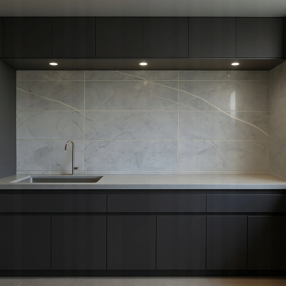 Panele samolepicí šedá mramorová pěnová tapeta nástěnné 30x60cm 10 ks