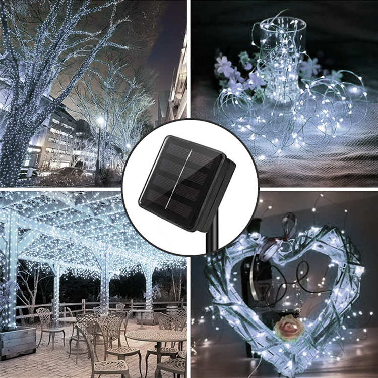 Solární vánoční osvětlení drat 100 LED