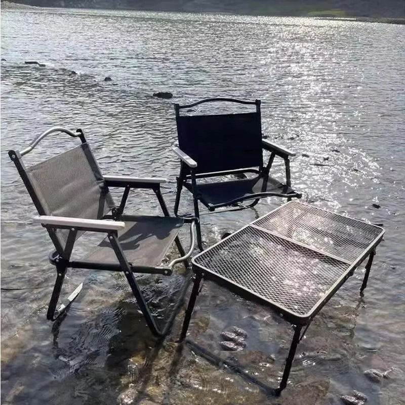 Turistický stůl hliníkový síťovaný stolek skládací lehký 60x40