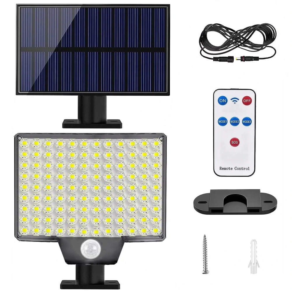 Solární venkovní 108 LED osvětlení pohybový senzor vodotěsní