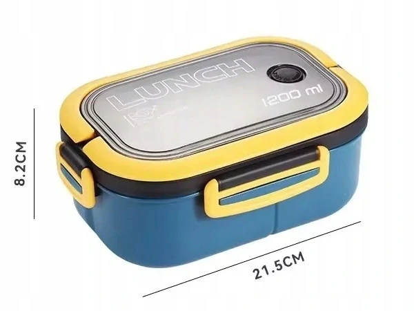 Nosič na jídlo s přihrádkami obědový svačinový box 1200 ml