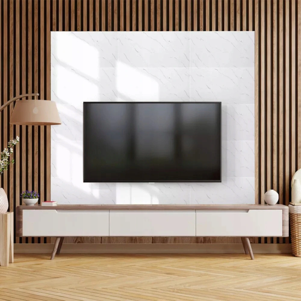 Panele samolepicí bílá mramorová pěnová tapeta nástěnné 30x60cm 10 ks