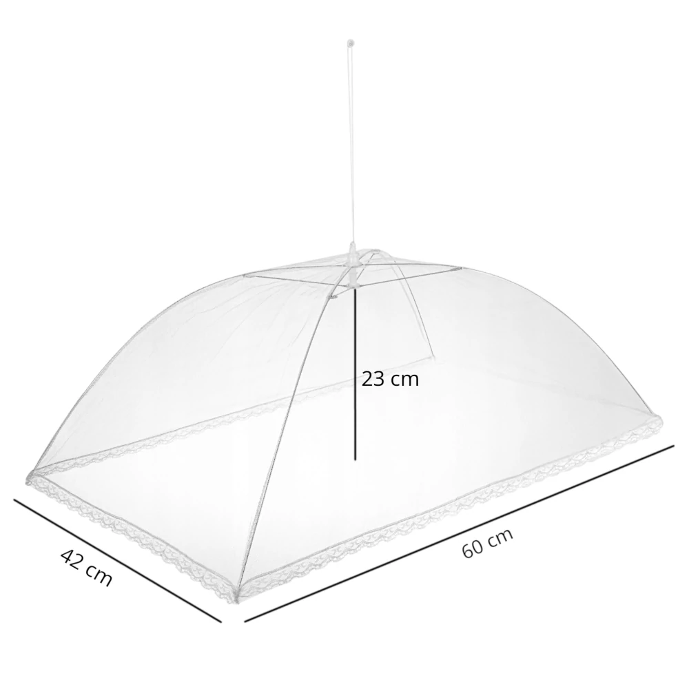Skládací síťová pokrývka na potraviny 60×42 cm - ochrana proti mouchám a hmyzu
