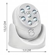 Led lampa s pohybovým senzorem napájená z baterií bezdrátová, 360°C 4 x AA
