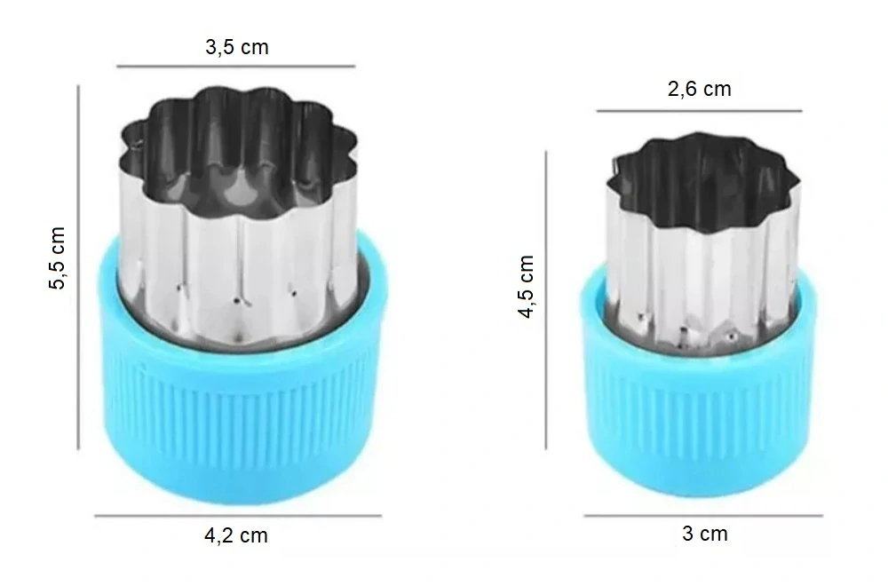 Formy na zdobení dortů vykrajovátka na ovoce cukroví 6 ks