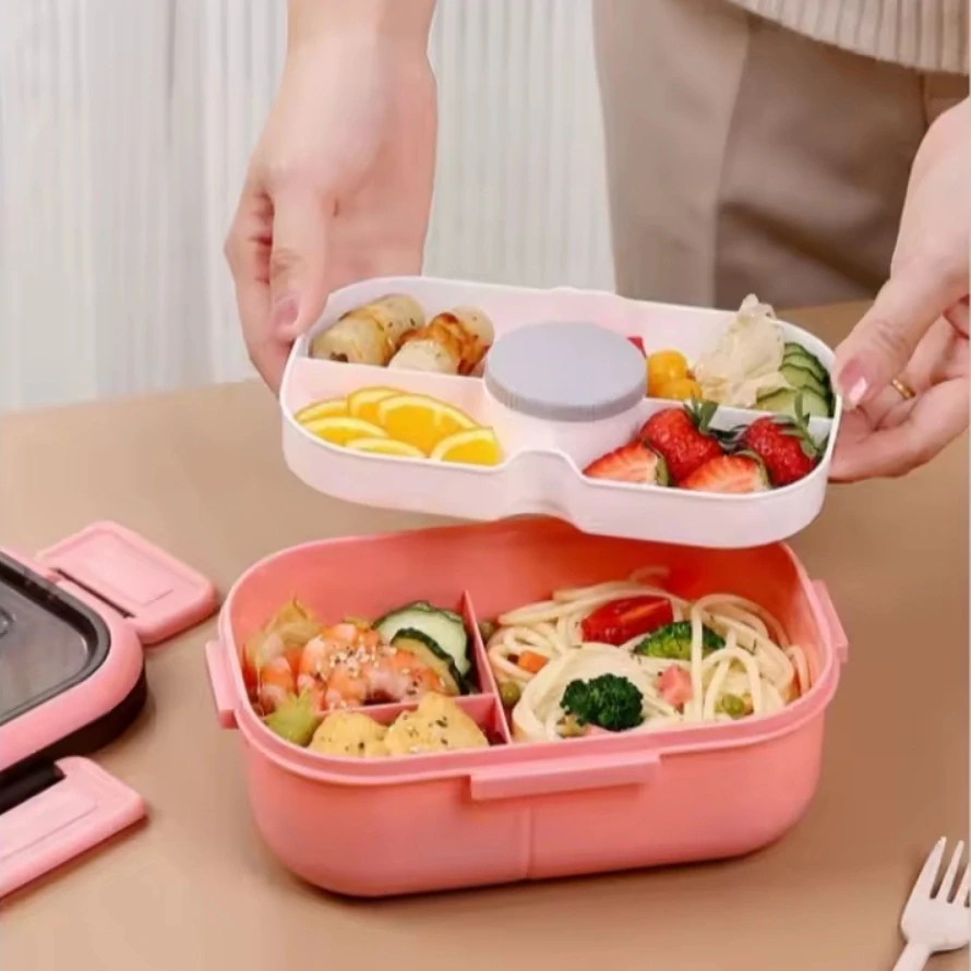 Nosič na jídlo s přihrádkami obědový svačinový box 1200 ml