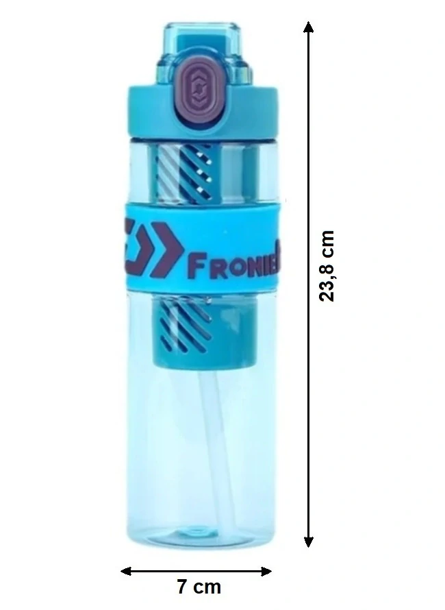 Láhev na vodu s ovocem 650 ml s vložkou na led a brčkem