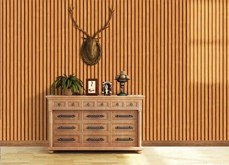Samolepicí tapeta lamely imitace dřeva dekorativní obklad na stěnu 45cm × 5m