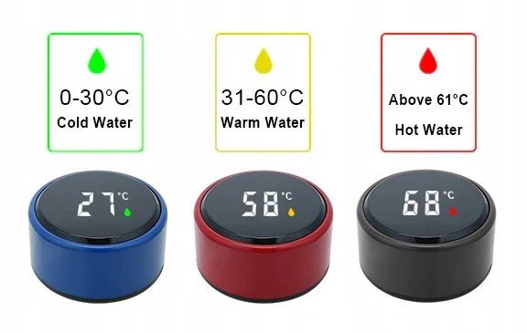 Termoska termální hrnek s teploměrem LED 500ml