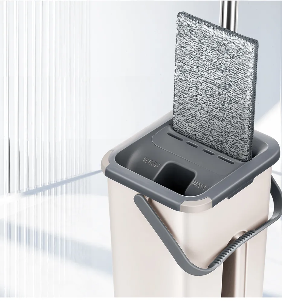 Sada na mytí podlahy mop + kbelík + 2 podložky CLEAN