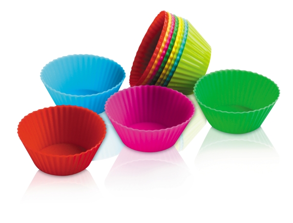 Silikonové košíčky k pečení muffinů košíky forma 6 kusu