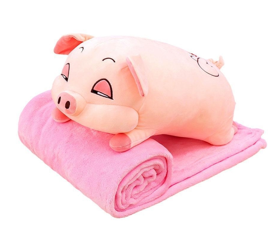 Roztomilý plyšový polštář maskot prasátko