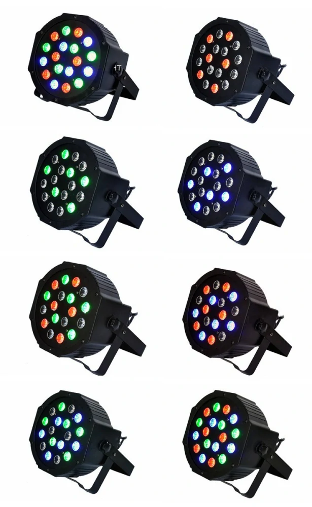 Led disco DJ světlo FLAT PAR LIGHT 18 W RGB lampa