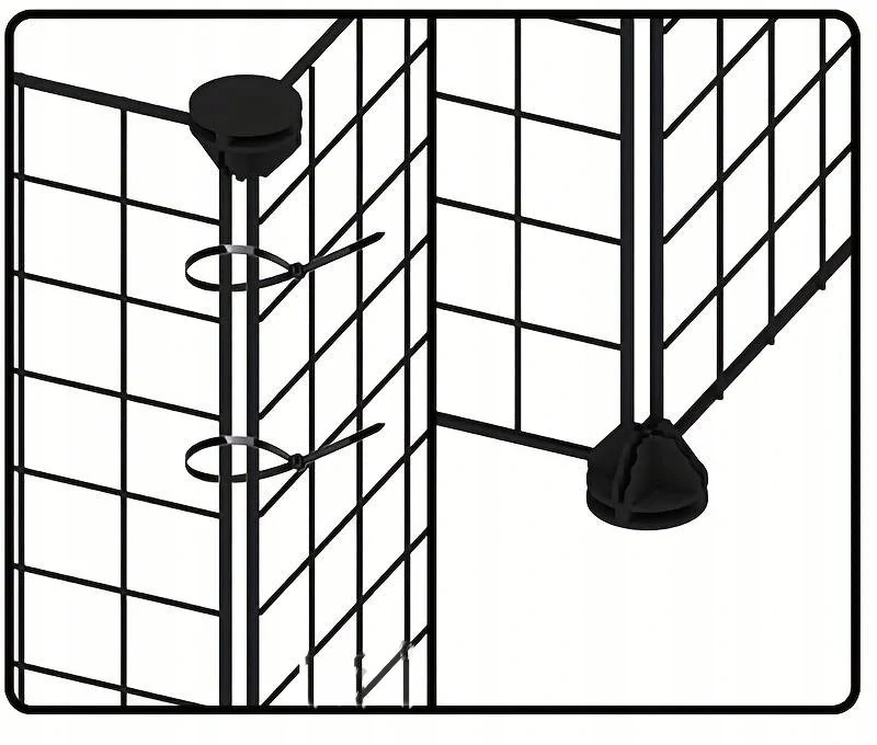 Zvířecí ohrádka kovový výběh pro malá zvířata 12 panelů