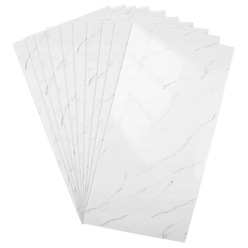 Panele samolepicí bílá mramorová pěnová tapeta nástěnné 30x60cm 10 ks