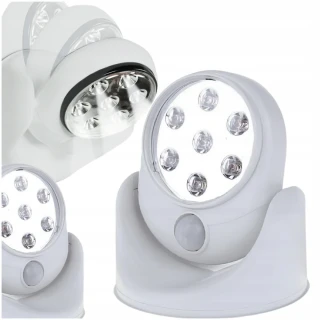 Led lampa s pohybovým senzorem napájená z baterií bezdrátová, 360°C 4 x AA