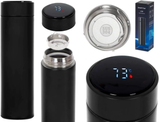 Termoska termální hrnek s teploměrem LED 500ml