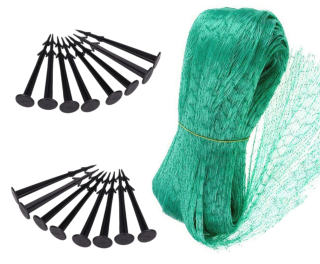 Ochranná síť protí ptákům 20x8m + kotvící kolíky