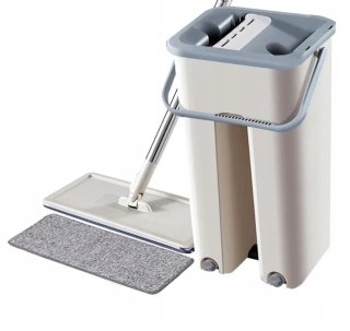 Sada na mytí podlahy mop + kbelík + 2 podložky CLEAN