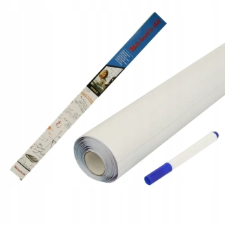 Bílá samolepicí tabule na křídy + fix 200x45cm