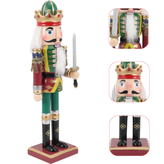 Louskáček dřevěná vánoční figurka krále s mečem