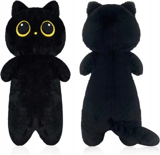 Plyšový polštář dlouhá kočka s velkýma očima 60cm