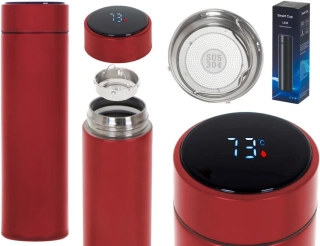 Termoska termální hrnek s teploměrem LED 500ml