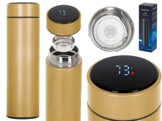 Termoska termální hrnek s teploměrem LED 500ml