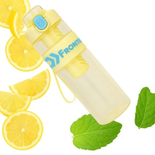 Láhev na vodu s ovocem 650 ml s vložkou na led a brčkem