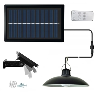 Solární zahradní závěsná kulatá lampa LED na terasu