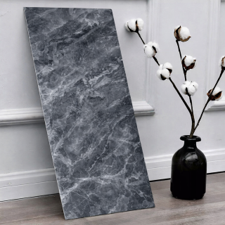 Panele samolepicí tmavě seda mramorová pěnová tapeta nástěnné 30x60cm 10 ks