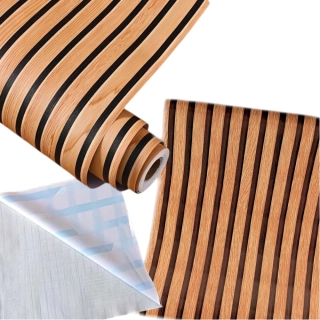 Samolepicí tapeta lamely imitace dřeva dekorativní obklad na stěnu 45cm × 5m